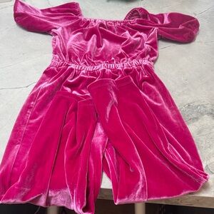 Pink Velvet Off-Shoulder jumper Crewcuts size 6
